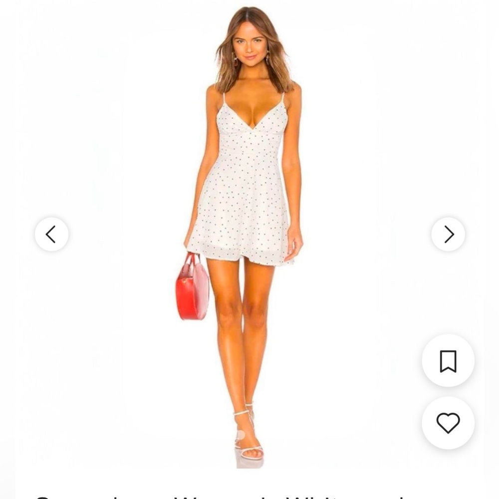 Superdown Women's White and Black Dress
